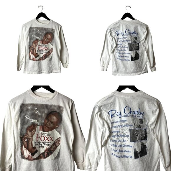 Vintage Other - Jamie Foxx Ray Charles Movie Tee T Shirt Vintage Y2K Adult White Extra Small XS